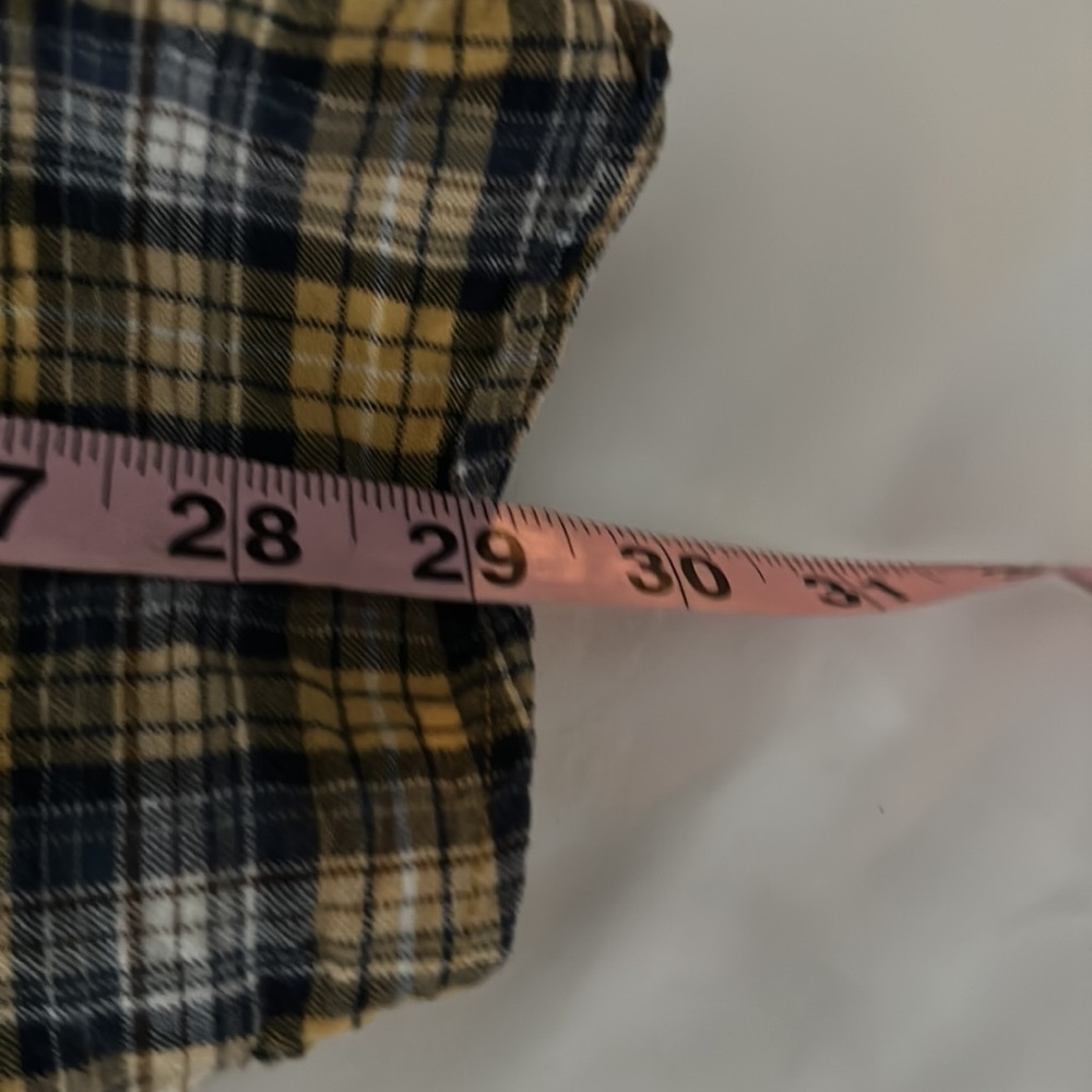 Timberland shirt, Golden and blue plaid size XL button up - Picture 8 of 9